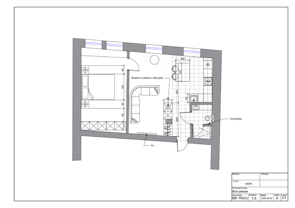 Kauno senamiestis – 51m²